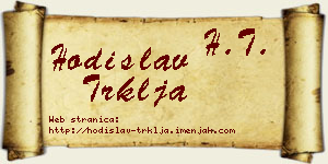 Hodislav Trklja vizit kartica